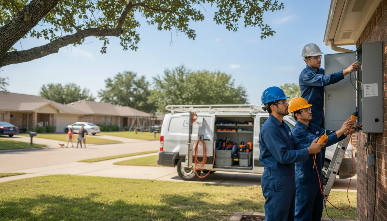 Certified electrician providing emergency electrical services in Universal City, TX